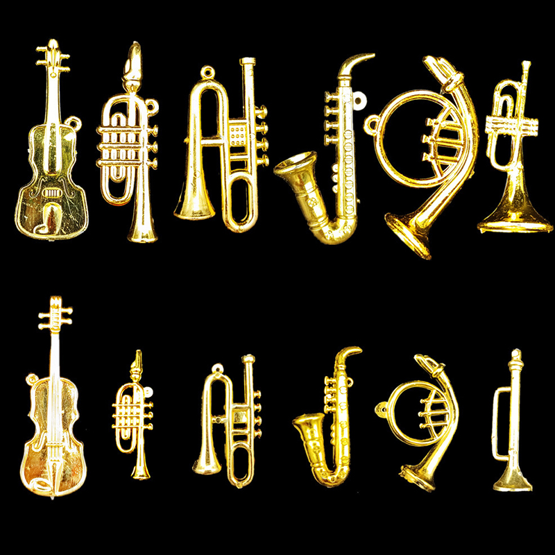 Musical Instrument ____ - 5/10/20PCS Assorted Styles Gold Color Mini
