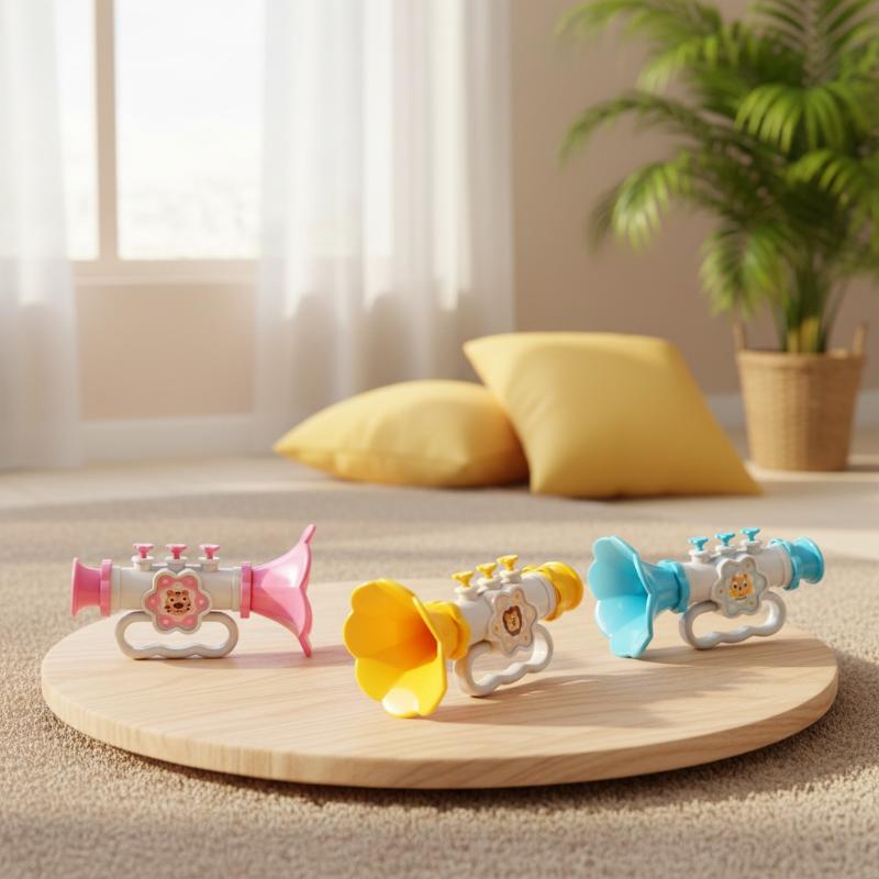 Musical Instruments Cartoon - Cartoon Trumpet Whistle Toy Shockproof Musical