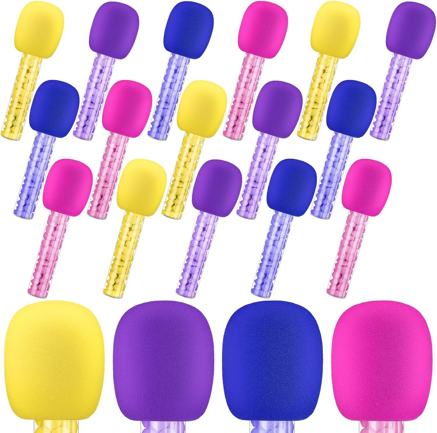 Musical Instrument Tuba - 4/24pcsMicrophone Candy Tube Plastic Toy Rock