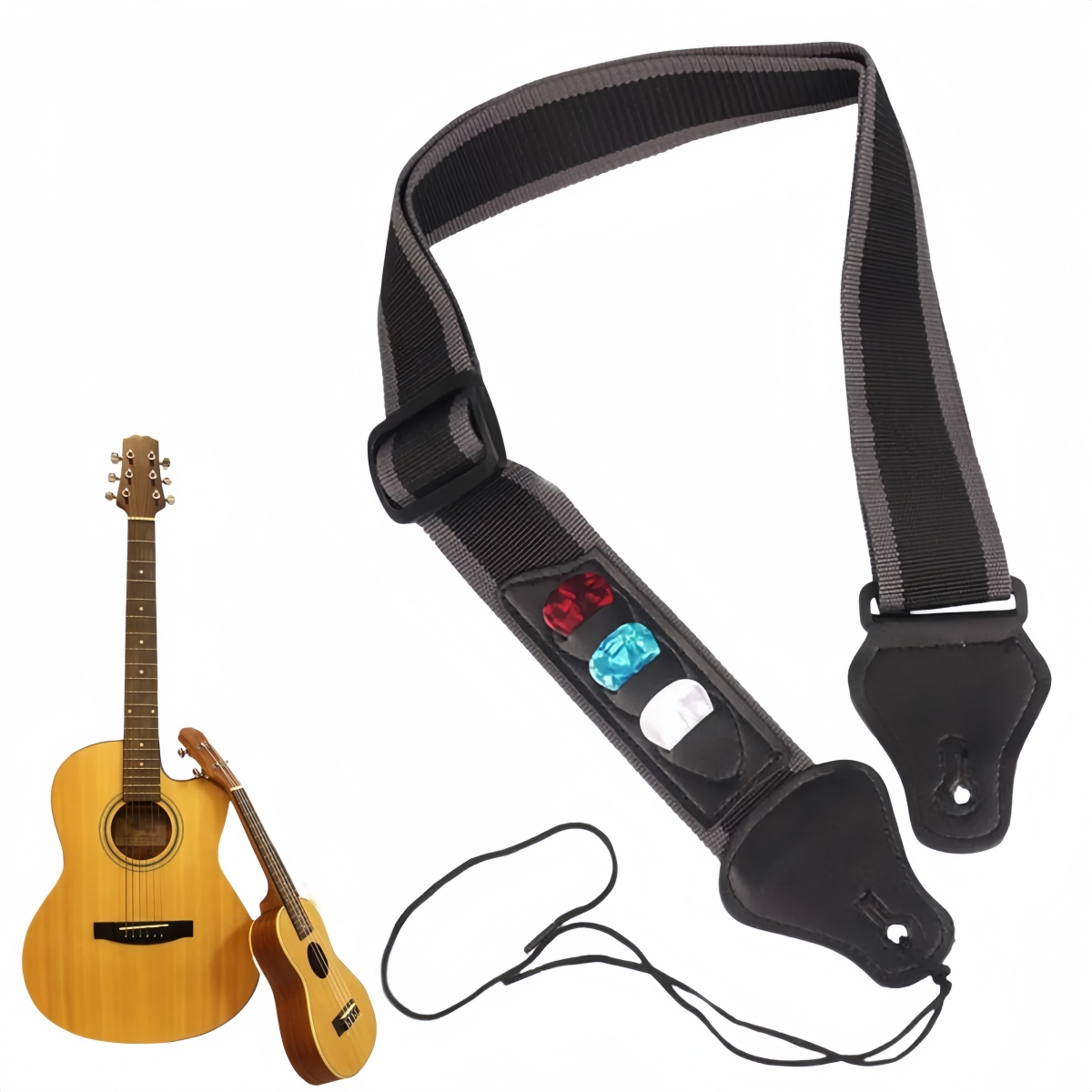 Miwayer PU Leather Guitar Stra - Acoustic Guitar Dreadnought ulasan dan harga