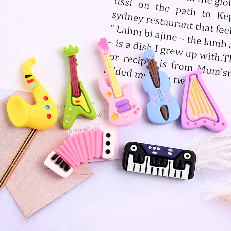 10pcs Cartoon Kawaii Resin Min - Musical Instruments Cartoon ulasan dan harga