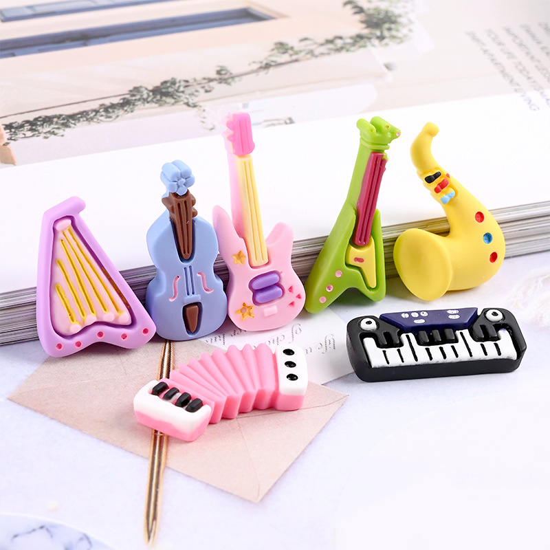 10pcs Cartoon Kawaii Resin Min - Musical Instruments Cartoon ulasan dan harga