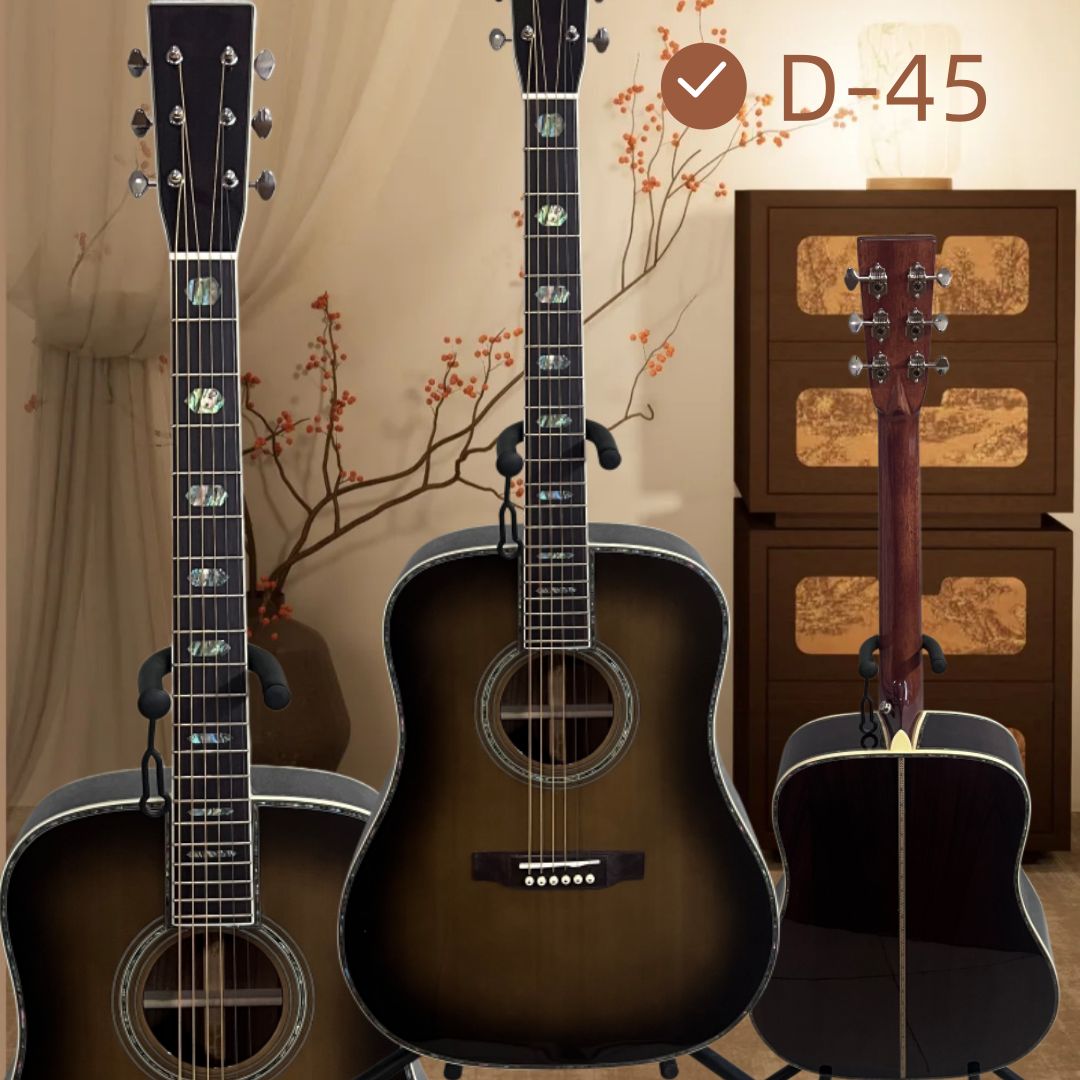 US Warehouse D‑45 Acoustic Gui - Acoustic Guitar Dreadnought ulasan dan harga