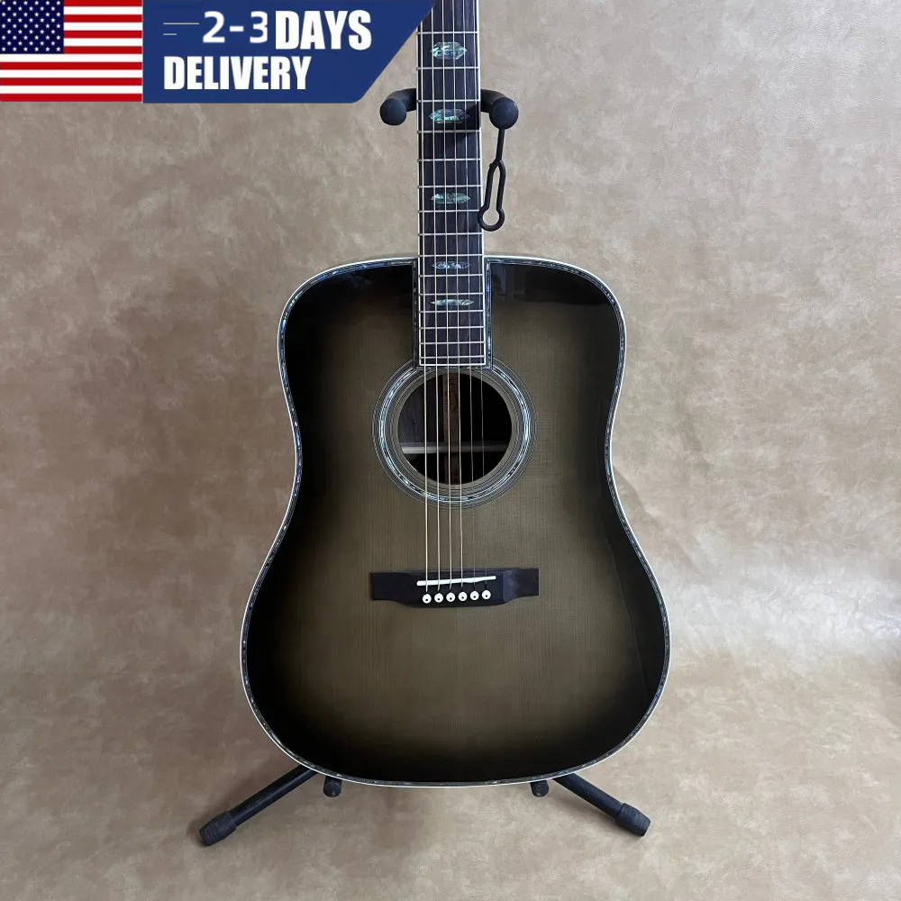 US Warehouse D‑45 Acoustic Gui - Acoustic Guitar Dreadnought ulasan dan harga