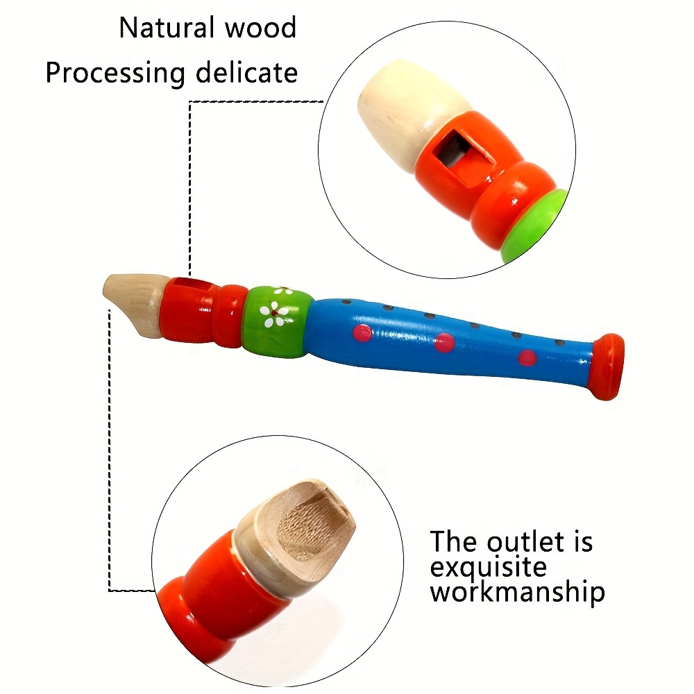 1pc Wooden Flute 6-Hole Colorf - Musical Instruments Cartoon ulasan dan harga