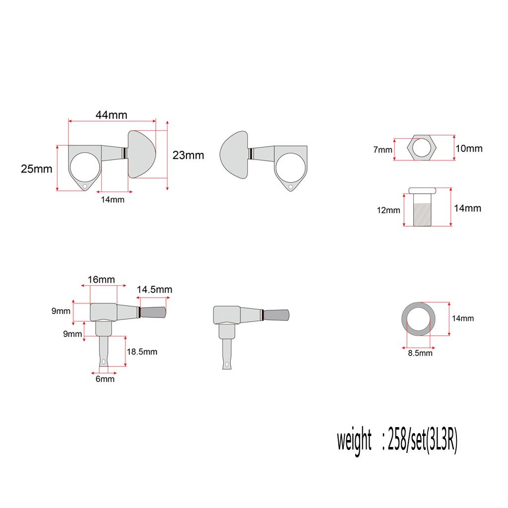 String Tuners Zinc Alloy Chrom - Acoustic Guitar Dreadnought ulasan dan harga