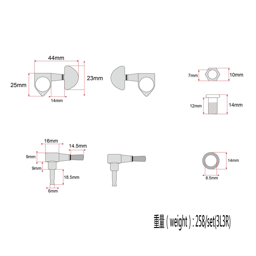 String Tuners Zinc Alloy Chrom - Acoustic Guitar Dreadnought ulasan dan harga