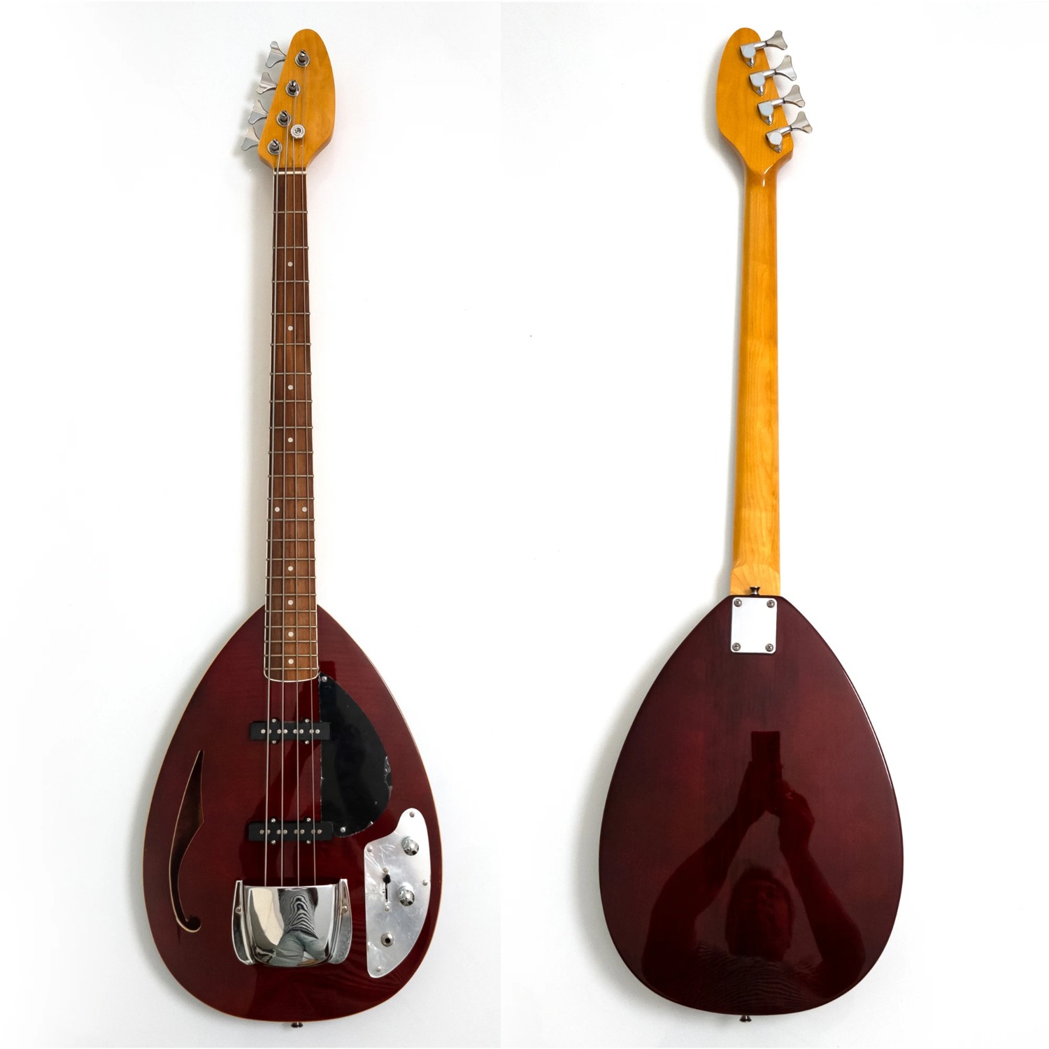 4 Strings Semi Hollow Body Ele - Dobro Resonator Guitar ulasan dan harga