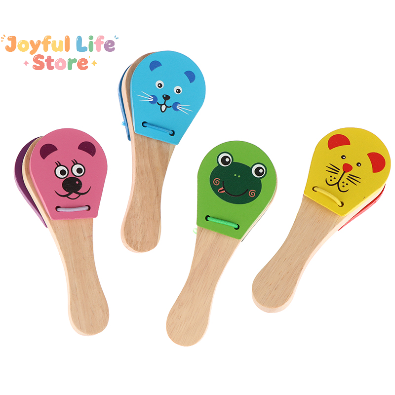 Kids Cartoon Wooden Castanets  - Musical Instruments Cartoon ulasan dan harga