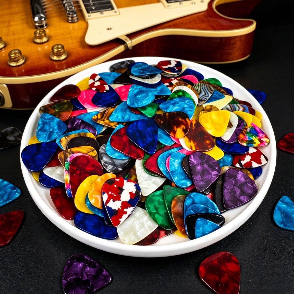 81Pcs 0.46mm Celluloid Guitar  - Acoustic Guitar Dreadnought ulasan dan harga