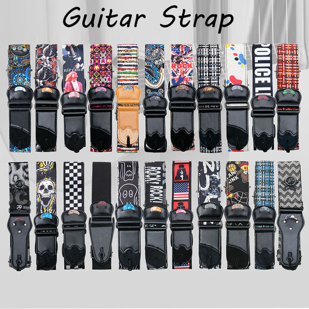 Electric Guitar Strap Embroide - Acoustic Guitar Dreadnought ulasan dan harga
